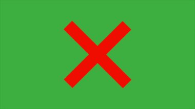 Yeşil ekran arkaplanındaki animasyon video döngü dikdörtgeni