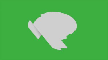 Yeşil ekran arkaplanındaki canlandırma video döngüsü konuşma balonu