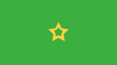Yeşil ekran arkaplanındaki canlandırma video döngü yıldızı 