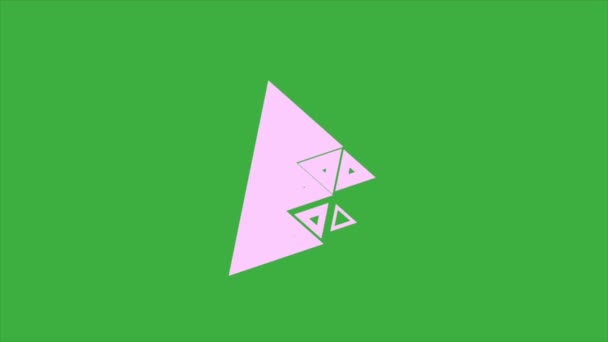 Triangolo Del Ciclo Video Animazione Sfondo Verde Dello Schermo Video Stock Royalty Free