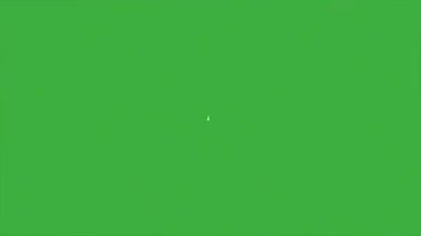 Animasyon video döngüsü soyut element çizgi film efekti yeşil ekran arkaplanı üzerinde, video geçiş için iyi 