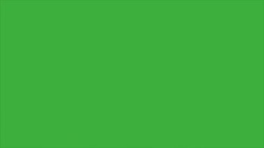 Animasyon video döngüsü yangın elemanı çizgi film efekti yeşil ekran arkaplanı üzerinde hareket bulanıklığı etkisi, video geçiş için iyi 