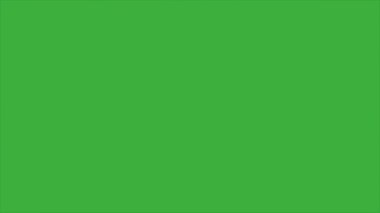 Animasyon video döngüsü yangın elemanı çizgi film efekti yeşil ekran arkaplanı üzerinde hareket bulanıklığı etkisi, video geçiş için iyi 