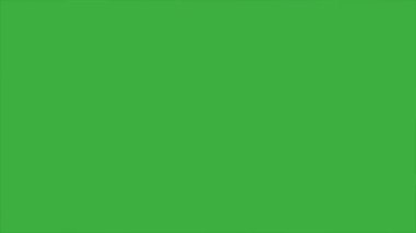 Animasyon video döngüsü soyut element çizgi film efekti yeşil ekran arkaplanı üzerinde, video geçiş için iyi