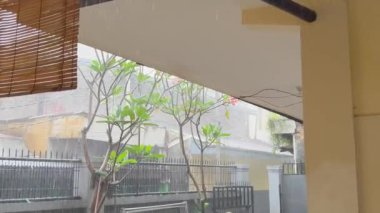 Şiddetli yağış ve gün boyunca sert rüzgarların videosu