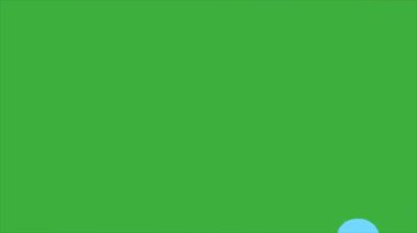 Animasyon video döngüsü sıvı element çizgi film efekti yeşil ekran arkaplanı üzerinde, video geçiş için iyi