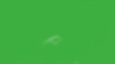 Animasyon video döngüsü yeşil ekran arkaplanı üzerinde gerçekçi duman elemanı etkisi, video geçiş için iyi 