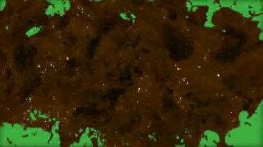 Animasyon video döngüsü 3d sıvı element efekti yeşil ekran arkaplanı üzerinde, video geçiş için iyi 