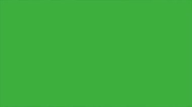Animasyon video döngüsü donma unsuru çizgi film efekti yeşil ekran arkaplanı üzerinde, video geçiş için iyi 