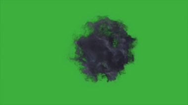 Animasyon video duman ışık enerjisi yeşil ekran arka planında hareket ediyor