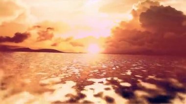Öğleden sonra deniz manzaralı bir video animasyonu