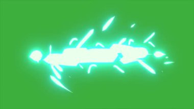 Yeşil ekran arka planında canlandırma video döngüsü lazer ögesi