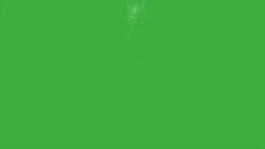 Yeşil ekran arka planında hareket eden canlandırma video tozu