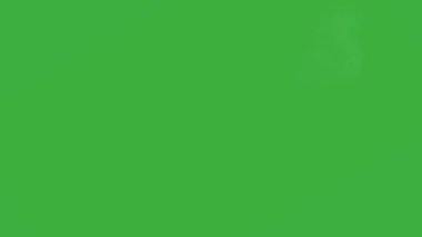 Yeşil ekran arka planında hareket eden canlandırma video duman elemanı efekti 