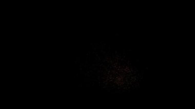 Gerçekçi yüzen közler siyah ekran arkaplanındaki parçacıkları yakar. Bu element etkisini görüntülerin karışım modu üzerinde kullanabilirsiniz. .