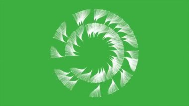 Yeşil ekran arka planında hareket eden çemberin canlandırılmış videosu