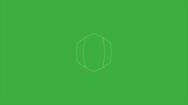 Yeşil ekran arkaplanı üzerinde hareket eden canlandırma videosu soyut