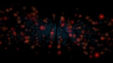 Siyah arkaplan üzerinde hareket eden canlandırma videosu soyut 