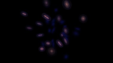 Siyah arkaplan üzerinde hareket eden canlandırma videosu soyut 