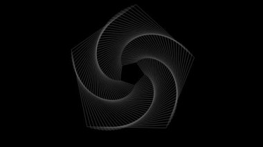 Hareket bulanıklığı efektiyle siyah arkaplan üzerinde hareket eden canlandırma video soyut