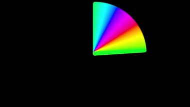 Hareket bulanıklığı efektiyle siyah arkaplan üzerinde hareket eden canlandırma video soyut