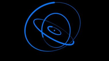 Hareket bulanıklığı efektiyle siyah arkaplan üzerinde hareket eden canlandırma video soyut