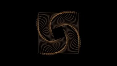 Hareket bulanıklığı efektiyle siyah arkaplan üzerinde hareket eden canlandırma video soyut