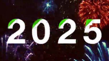 Hızlı videolu mutlu yıllar 2025 hakkında animasyon videosu