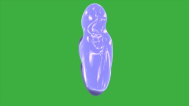 Yeşil ekran arkaplanı üzerinde hareket eden canlandırma videosu 3d soyut 