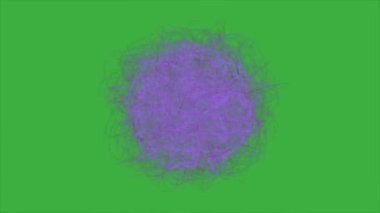 Yeşil ekran arkaplanı üzerinde hareket eden canlandırma videosu soyut küresi 