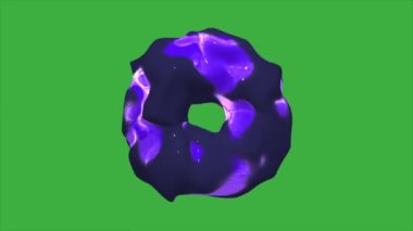 Yeşil ekran arkaplanı üzerinde hareket eden canlandırma videosu 3d soyut