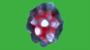 Yeşil ekran arkaplanı üzerinde hareket eden canlandırma videosu 3d soyut