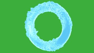 Yeşil ekran arkaplanı üzerinde hareket eden canlandırma videosu soyut