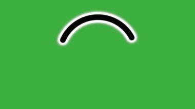 Hareket bulanıklığı efektiyle yeşil ekran arkaplanı üzerinde hareket eden video canlandırma çemberi döngüsü 
