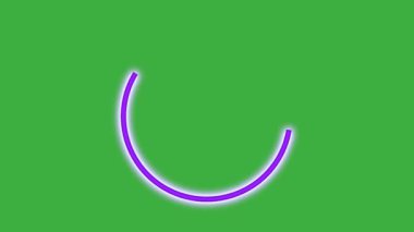 Hareket bulanıklığı efektiyle yeşil ekran arkaplanı üzerinde hareket eden video canlandırma çemberi döngüsü 
