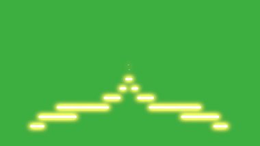 Yeşil ekran arkaplanında hareket eden video canlandırma çizgileri döngüleniyor 