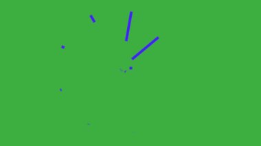 Yeşil ekran arkaplanı üzerinde hareket eden video canlandırma çizgisi döngüsü 