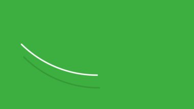 Yeşil ekran arkaplanı üzerinde hareket eden video canlandırma çizgisi döngüsü 