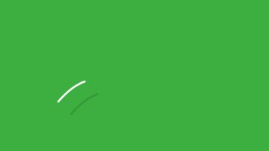 Yeşil ekran arkaplanı üzerinde hareket eden video canlandırma çizgisi döngüsü 