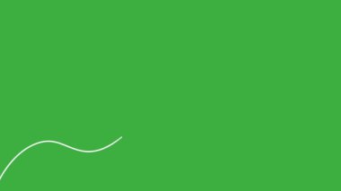 Yeşil ekran arkaplanı üzerinde hareket eden video canlandırma çizgisi döngüsü 