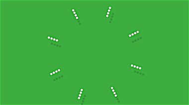 Yeşil ekran arka planında hareket eden video canlandırma çemberi döngüsü 