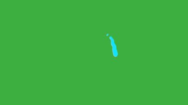 Yeşil ekran arka planında hareket eden video canlandırma sıvısı döngüsü