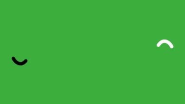 Yeşil ekran arka planında hareket eden video canlandırma zigzag satırı döngüsü 