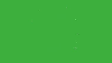 Yeşil ekran arka planında hareket eden video animasyon çizgi film patlama element efekti döngüsü 