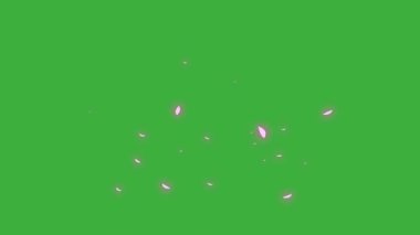 Yeşil ekran arka planında hareket eden video animasyon çizgi film patlama element efekti döngüsü 