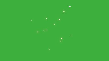 Yeşil ekran arkaplanında hareket eden video animasyon dumanı döngüsü 