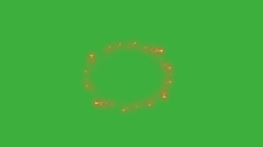 Yeşil ekran arkaplanında hareket eden video animasyon enerji elemanı efekti döngüsü 