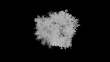 Siyah ekranda hareket eden video canlandırma dumanı döngüsü