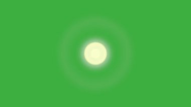 Yeşil ekran arka planında hareket eden video animasyon çizgi film enerji elemanı efekti döngüsü