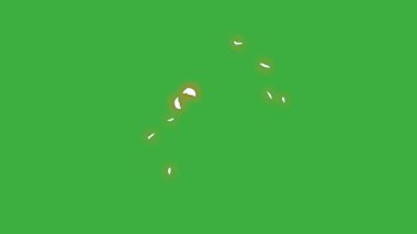 Yeşil ekranda hareket eden video animasyon çizgi film enerjisi döngüsü 